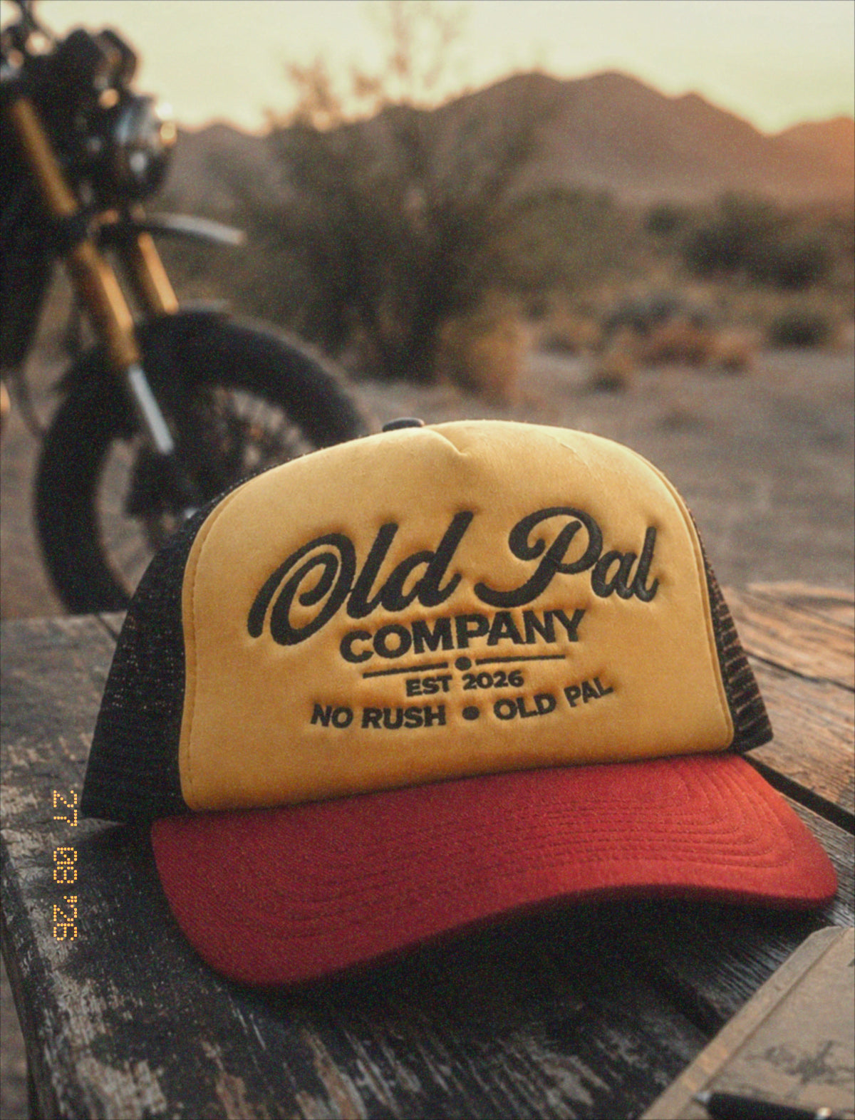 Old Pal Company Trucker - Mustard, Red & Black