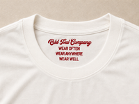 Classic white heavyweight T-shirt with Old Pal neck branding