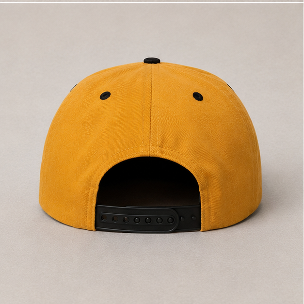 5 panel Mustard/Black rope cap