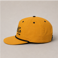5 panel Mustard/Black rope cap